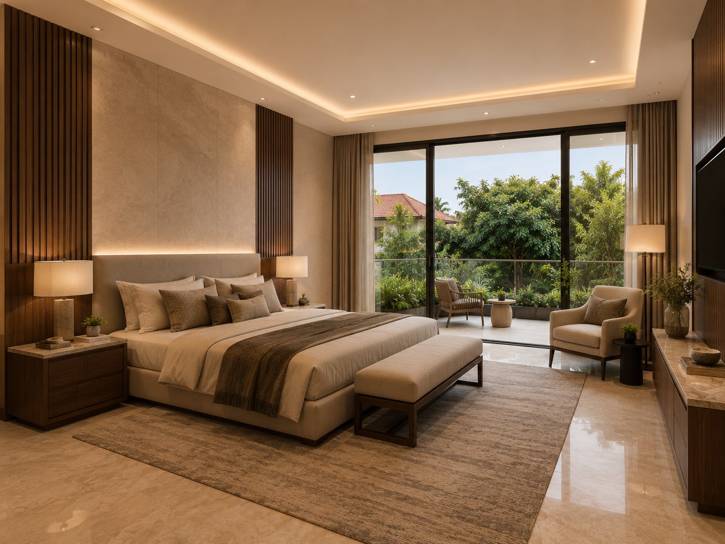Visualised master bedroom concept