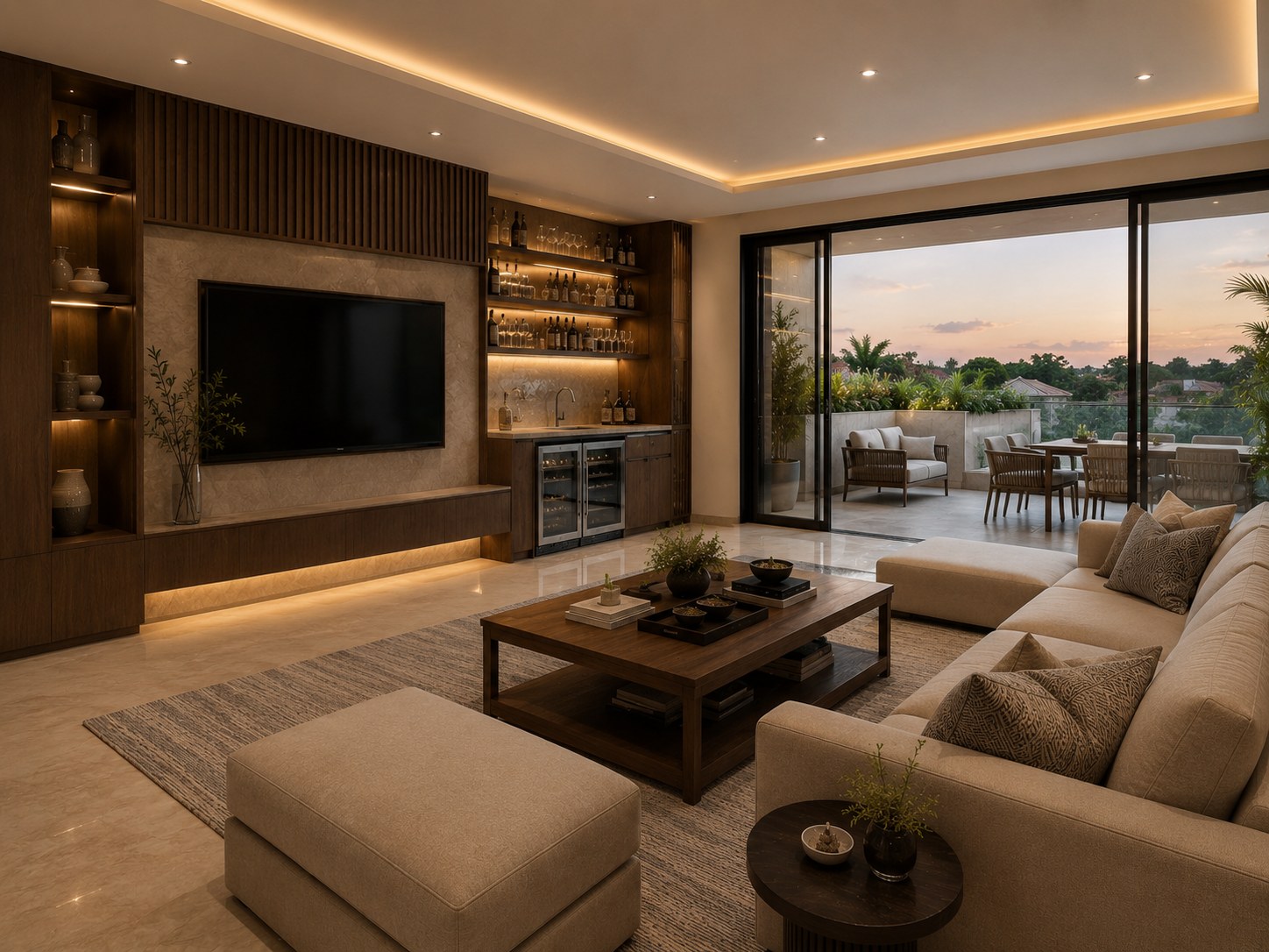Visualised entertainment lounge concept